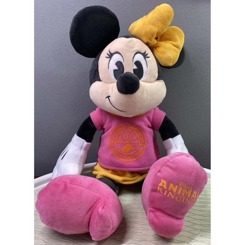 Minnie Mouse Disney Parks Animal Kingdom‎ Dino Institute 16" Plush Toy EUC